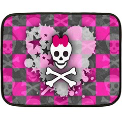 Princess Skull Heart Double Sided Fleece Blanket (Mini) from ArtsNow.com 35 x27  Blanket Front