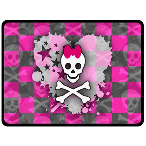 Princess Skull Heart Fleece Blanket (Large) from ArtsNow.com 80 x60  Blanket Front