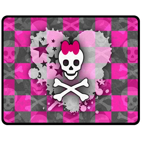 Princess Skull Heart Fleece Blanket (Medium) from ArtsNow.com 60 x50  Blanket Front
