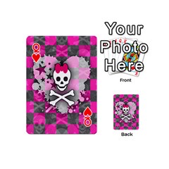 Queen Princess Skull Heart Playing Cards 54 Designs (Mini) from ArtsNow.com Front - HeartQ