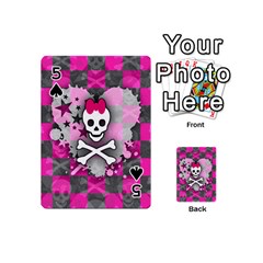 Princess Skull Heart Playing Cards 54 Designs (Mini) from ArtsNow.com Front - Spade5