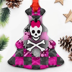 Princess Skull Heart Christmas Tree Ornament (Two Sides) from ArtsNow.com Front