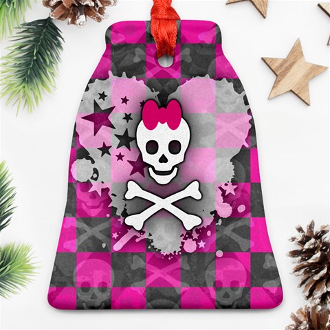 Princess Skull Heart Bell Ornament (Two Sides) from ArtsNow.com Front