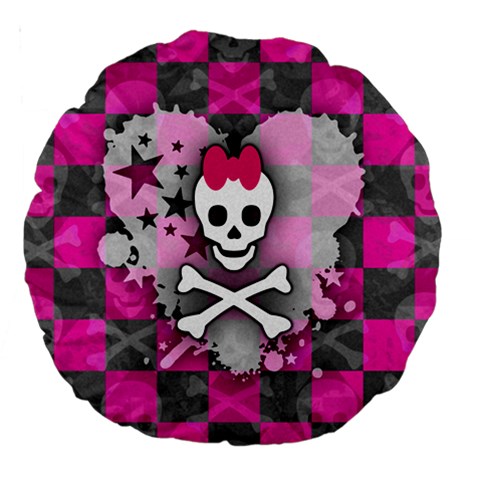 Princess Skull Heart Large 18  Premium Round Cushion  from ArtsNow.com Front