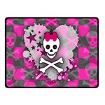 Princess Skull Heart Double Sided Fleece Blanket (Small)