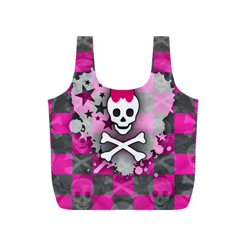 Princess Skull Heart Full Print Recycle Bag (S) from ArtsNow.com Front