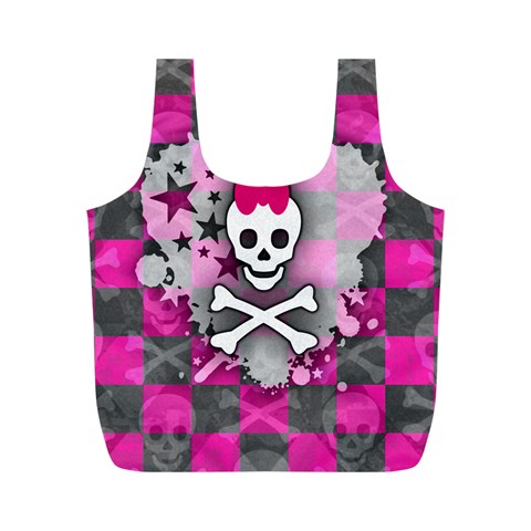 Princess Skull Heart Full Print Recycle Bag (M) from ArtsNow.com Front