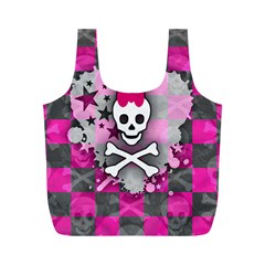 Princess Skull Heart Full Print Recycle Bag (M) from ArtsNow.com Back