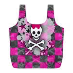 Princess Skull Heart Full Print Recycle Bag (L)