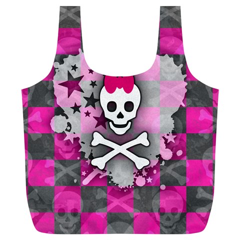 Princess Skull Heart Full Print Recycle Bag (XL) from ArtsNow.com Front