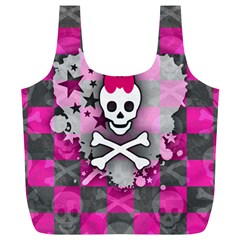 Princess Skull Heart Full Print Recycle Bag (XL) from ArtsNow.com Front