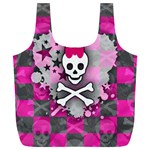 Princess Skull Heart Full Print Recycle Bag (XL)