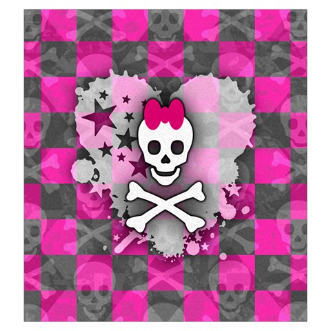 Princess Skull Heart Drawstring Pouch (Large) from ArtsNow.com Front