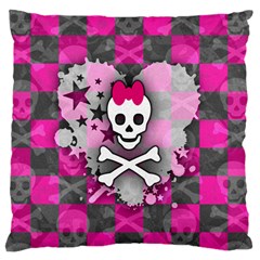 Princess Skull Heart Standard Flano Cushion Case (Two Sides) from ArtsNow.com Back