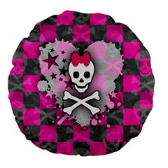 Princess Skull Heart Large 18  Premium Flano Round Cushion  from ArtsNow.com Front