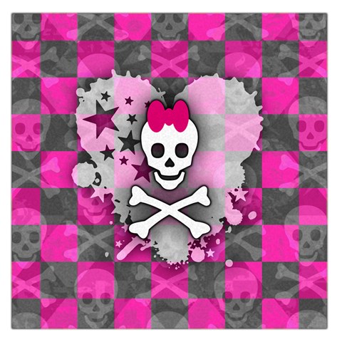 Princess Skull Heart Large Satin Scarf (Square) from ArtsNow.com Front
