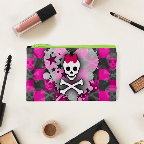 Princess Skull Heart Cosmetic Bag (XS) from ArtsNow.com Front