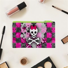 Princess Skull Heart Cosmetic Bag (XS) from ArtsNow.com Back