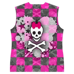 Princess Skull Heart Women s Button Up Vest from ArtsNow.com Back