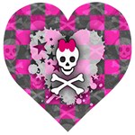 Princess Skull Heart Wooden Puzzle Heart