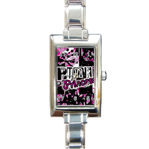 Punk Princess Rectangle Italian Charm Watch from ArtsNow.com Front