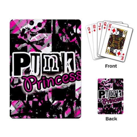 Punk Princess Playing Cards Single Design (Rectangle) from ArtsNow.com Back