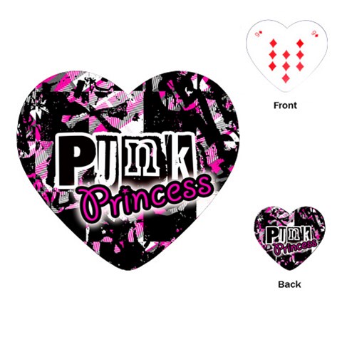 Punk Princess Playing Cards Single Design (Heart) from ArtsNow.com Front