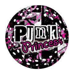 Punk Princess Round Filigree Ornament (Two Sides) from ArtsNow.com Front