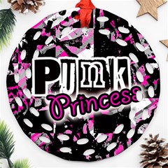 Punk Princess Round Filigree Ornament (Two Sides) from ArtsNow.com Front