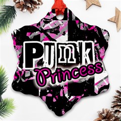 Punk Princess Snowflake Ornament (Two Sides) from ArtsNow.com Front