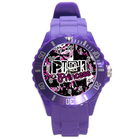 Punk Princess Round Plastic Sport Watch (L) from ArtsNow.com Front