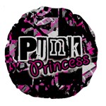Punk Princess Large 18  Premium Round Cushion 