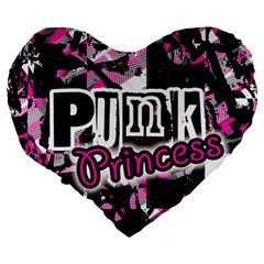 Punk Princess Large 19  Premium Heart Shape Cushion from ArtsNow.com Back