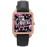 Punk Princess Rose Gold Leather Watch 