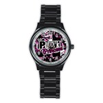 Punk Princess Stainless Steel Round Watch