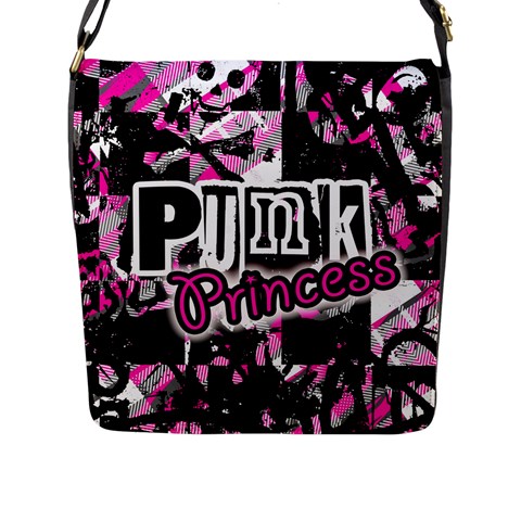 Punk Princess Flap Closure Messenger Bag (L) from ArtsNow.com Front