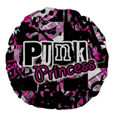 Punk Princess Large 18  Premium Flano Round Cushion  from ArtsNow.com Front