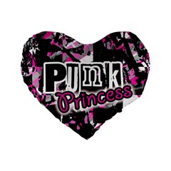 Punk Princess Standard 16  Premium Flano Heart Shape Cushion  from ArtsNow.com Front