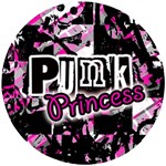 Punk Princess Wooden Puzzle Round