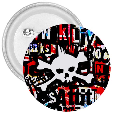 Punk Skull 3  Button from ArtsNow.com Front