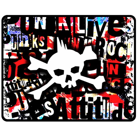 Punk Skull Fleece Blanket (Medium) from ArtsNow.com 60 x50  Blanket Front