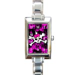 Punk Skull Princess Rectangle Italian Charm Watch