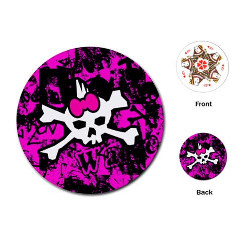 Punk Skull Princess Playing Cards Single Design (Round) from ArtsNow.com Front