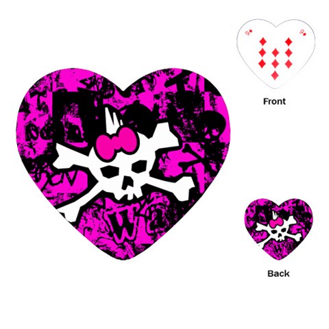 Punk Skull Princess Playing Cards Single Design (Heart) from ArtsNow.com Front