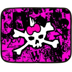 Punk Skull Princess Double Sided Fleece Blanket (Mini) from ArtsNow.com 35 x27  Blanket Front