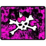 Punk Skull Princess Fleece Blanket (Large)