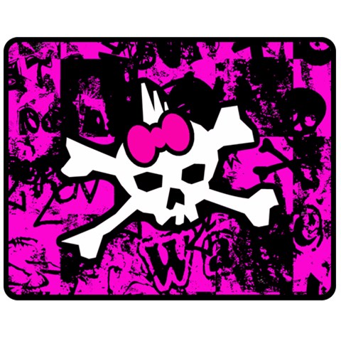 Punk Skull Princess Fleece Blanket (Medium) from ArtsNow.com 60 x50  Blanket Front
