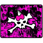 Punk Skull Princess Fleece Blanket (Medium)