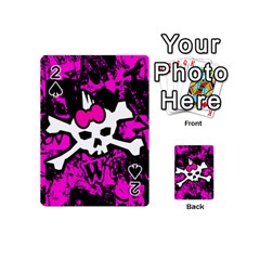 Punk Skull Princess Playing Cards 54 Designs (Mini) from ArtsNow.com Front - Spade2