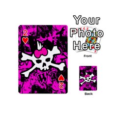 Punk Skull Princess Playing Cards 54 Designs (Mini) from ArtsNow.com Front - Heart2